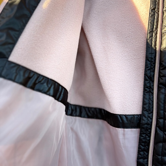 Michael Kors Girls Puffer Coat 10/12 Black w/ Pink Fur Hood - Picture 11 of 11